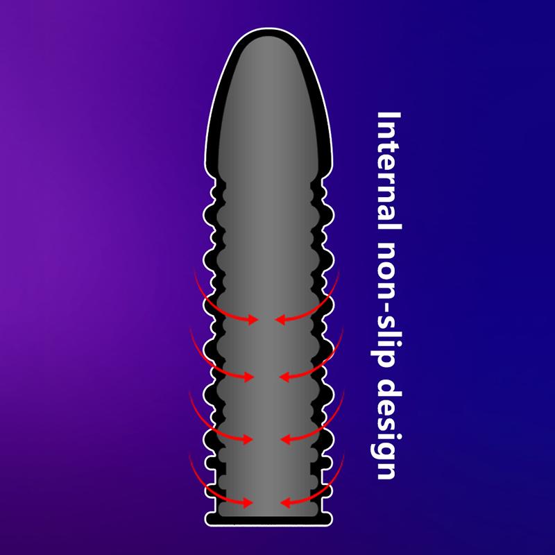 MELEON Wiederverwendbare Kondome für den Penis, Penisverlängerung, Ärmel, Spermasperre, Penisring, Dildo-Abdeckung, Sexspielzeug für Männer, Verzögerung der Ejakulation