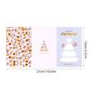 6pcsChristmas Gold Foil Greeting Card Christmas Gift Cartoon Bell Christmas Tree Reindeer Star Gingerbread Man Blessing Hollow S