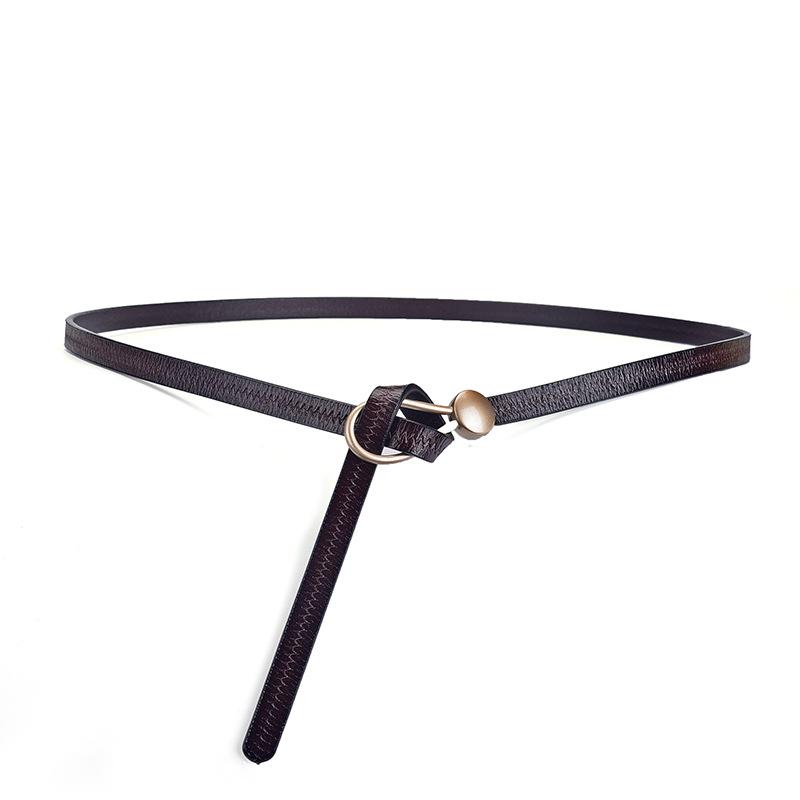 Wholesale belt women's leather pin buckle versatile decorative dress Korean version thin belt belt belt belt
