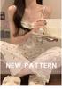 Hot-Selling 2024 Women's Long Sleeve Floral Pajama Set - Sexy Spring & Autumn Three-Piece with Chest Pads