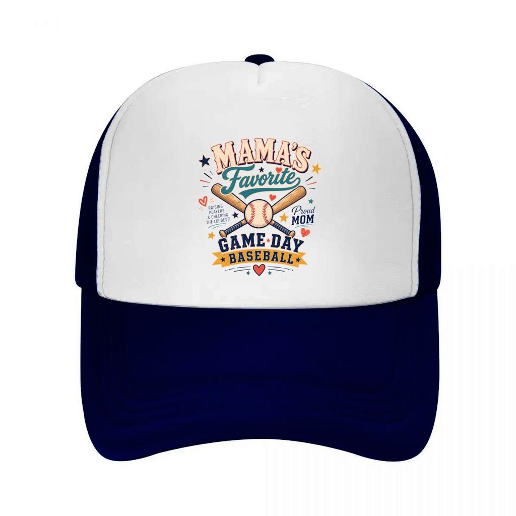 Mama Favorite Baseball Game Day Mesh Baseball Cap Casual Hat Outdoor For Womens Unisex FeUnisex