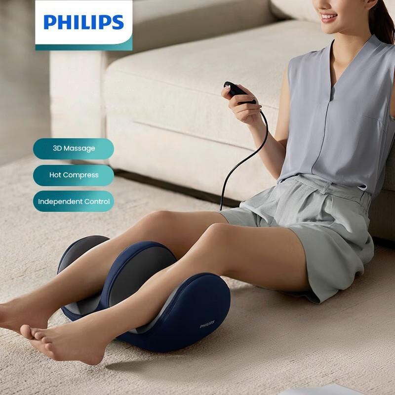 Philips PPM3401FDB/93 Foot Massager Electric Deep Kneading Shiatsu Foot Massage Machine Relaxation Therapy for Home Office Use