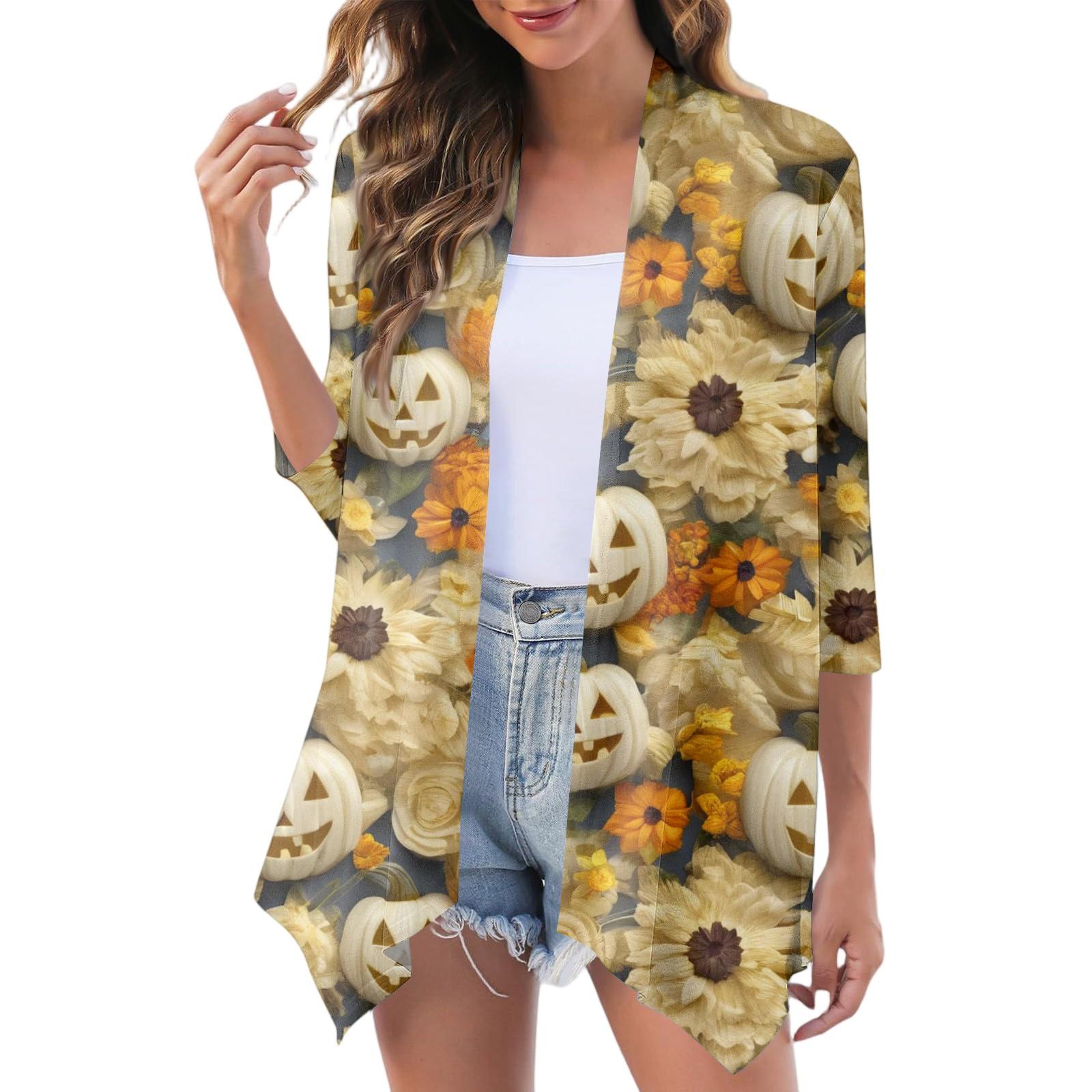 

Women s Fashion Casual Comfortable Three-quarter Sleeve Cardigan Jacket XL