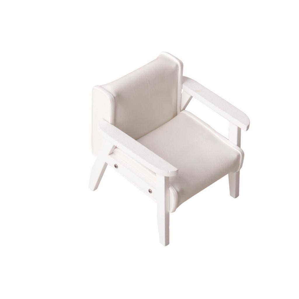 Miniature Leather Sofa Chair Model for Dollhouses Living Room Decoration 1 12 Scale Toy Accessories for Household Use