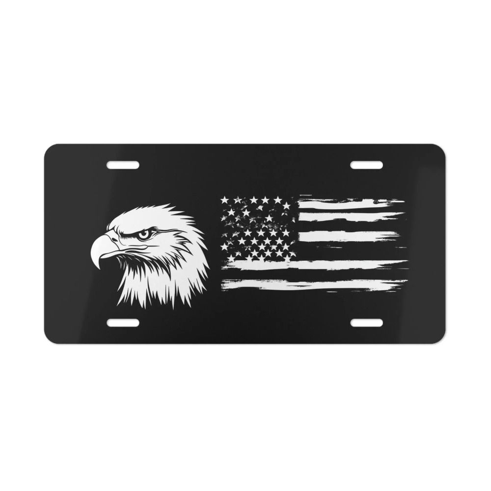 Винтажная металлическая табличка с американским орлом, черная силуэтная на потертом флаге США, минималистичный декор для стен, 30x15 см
