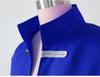 2024 European & American Men's Solid Color Steampunk Overcoat with Stand-Up Collar