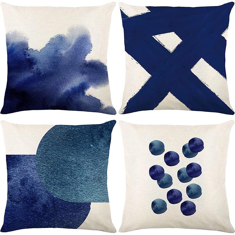 Popular Simple Abstract Geometric Pillow Case Nordic Morandi Home Sofa Car Cushion Cover