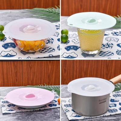 Silicone Leak-proof Multifunctional Sealed Cover Fresh-keeping Lid Dust-proof Easy To Clean Anti-spill Cover Kitchen Gadget