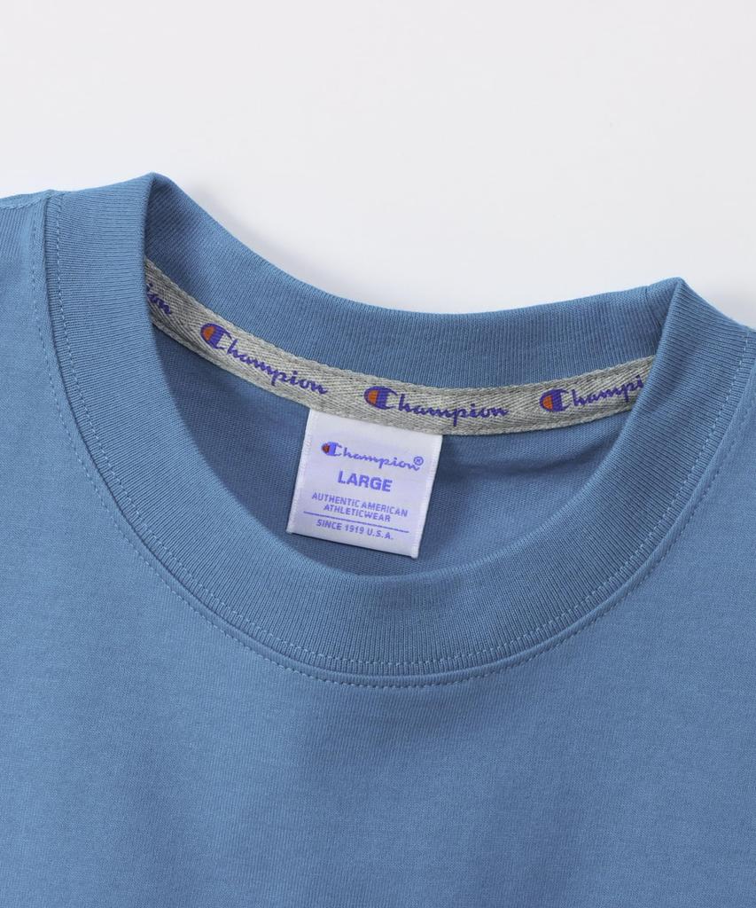 Champion Short Sleeve Cotton USA Embroidered Logo Relaxed Fit Garment Wash Short Sleeve Action Style Teal Blue 100% T-Shirt C3-V331 Men's