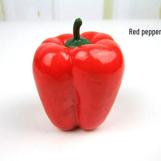Green and Red Fake Chili Pepper Models for Display and Photography Props
