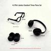 Heart Code Doll Accessories: Lensless Glasses, 4.0 Mini Labubu, Earphones, Shoes, and Three-Piece Set