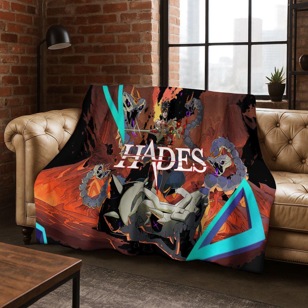 3D Classics Game Hades Cartoon Flannel Blanket,Cozy Soft Throw Blanket for Home Bedroom Bed Sofa Picnic Cover Picnic Gift Kids