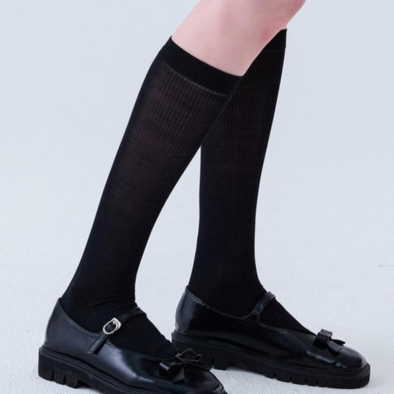 

LORDLOAR [LESUD23BK] Essential See-Through Socks BLACK FREE