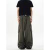 Kisko American Retro Washed Large Pocket Baggy Silhouette Cargo Pants Unisex Loose Straight Casual Wide-Leg Pants