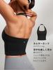 CRZ YOGA Halter Neck Sports Bra with Asian Size S Women's Cups, Fit, Butterluxe, Black,