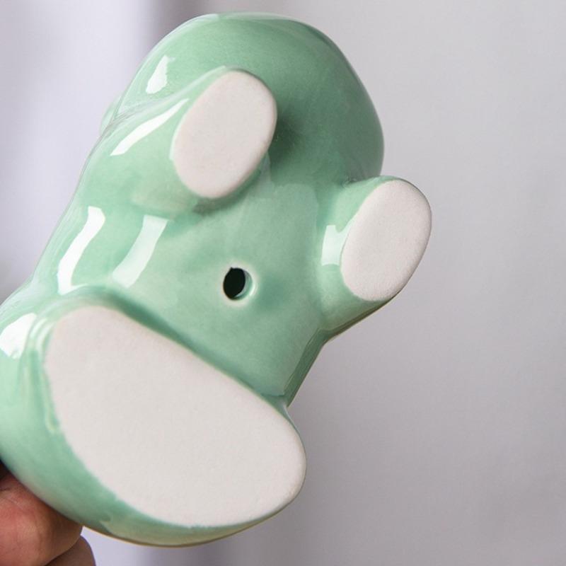 Creatieve Keramische Mini Bloempot Succulenten Plantenbak Bloempot met Gat Schattige Groene Planten Plantenbak Huis Tuin Decoratie Buiten