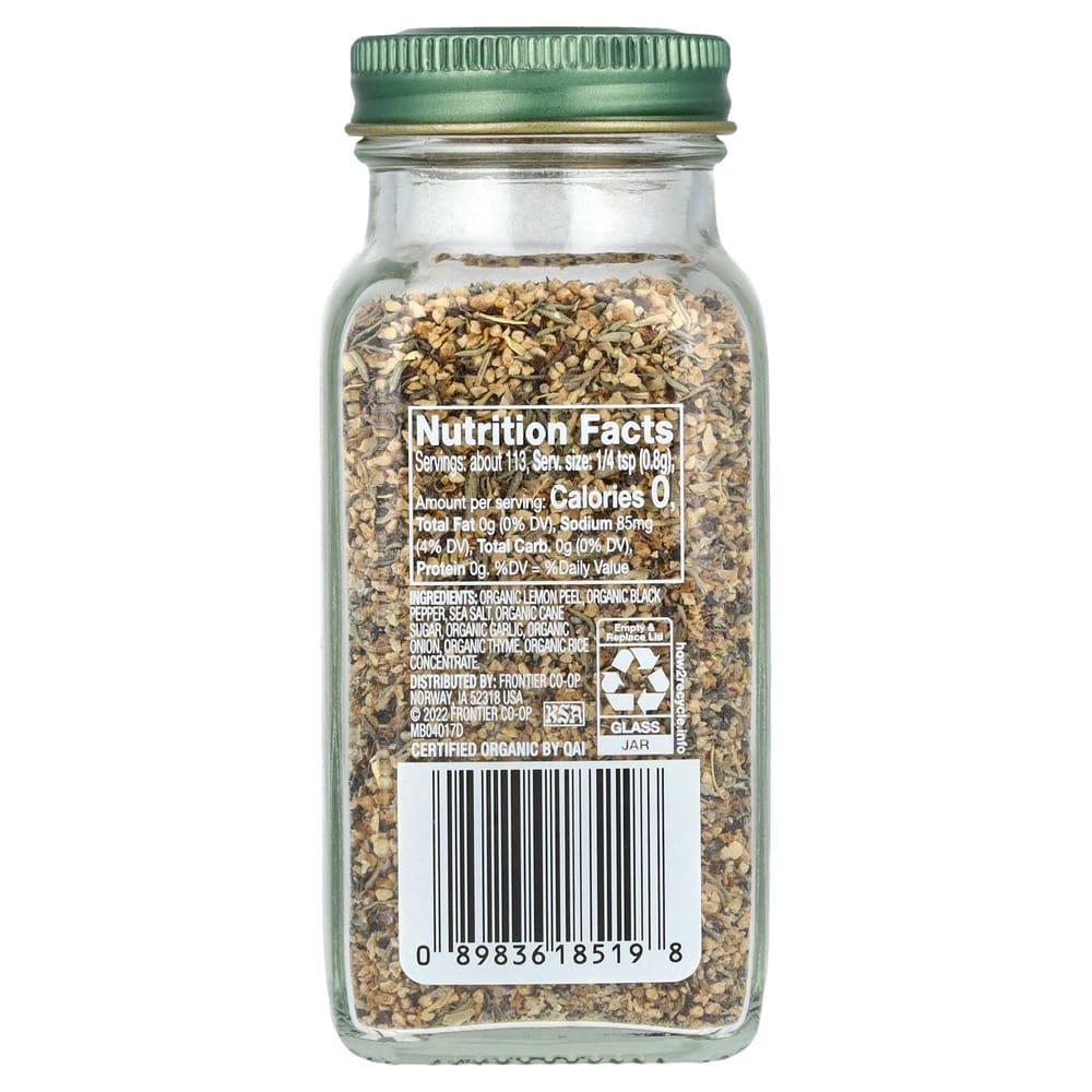 Simply Organic Lemon Pepper 3.17 Oz (90 G)