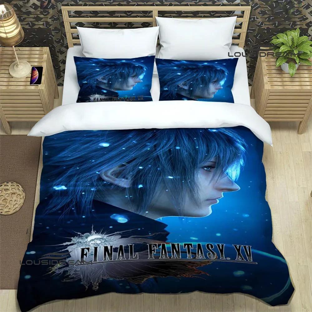 Hra FINAL FANTASY Potisk Povlečení Vynikající sada ložního prádla sada povlaku na přikrývku a přikrývky ložní souprava luxusní dárek k narozeninám
