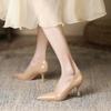 7955-9 Sexy Patent Leather French High Heels for Women 2025 Spring New Pointed Thin Heels Solid Color High Heels for Women