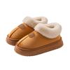 Bag heel cotton slippers autumn and winter velvet warm thick bottom outer wear indoor home home non-slip couple fluffy slippers