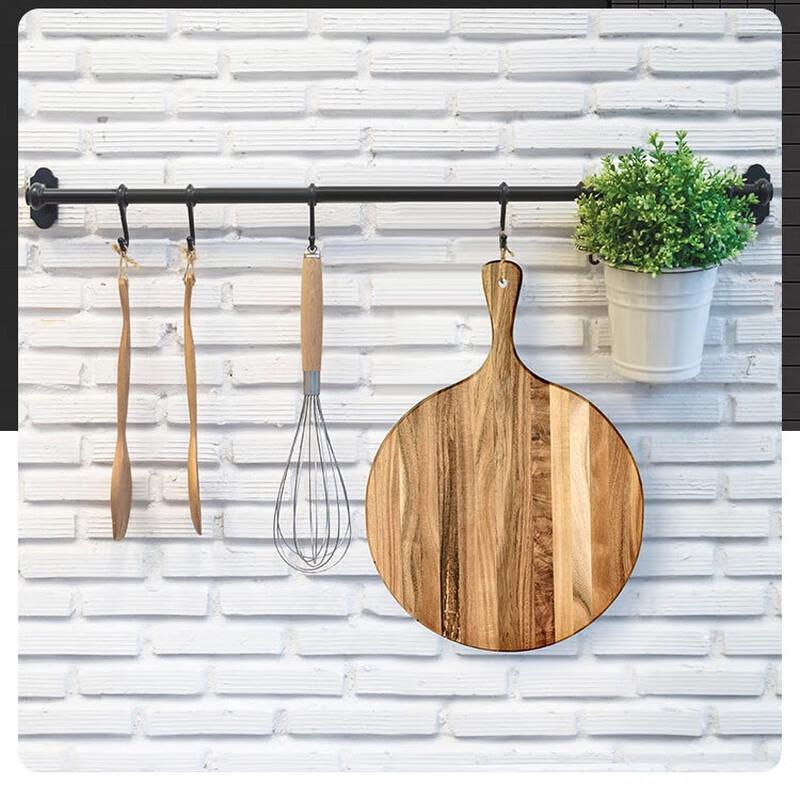 Round Wooden Cutting & Serving Board with Handle