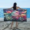 Animal Dragonfly Large Beach Towel Microfiber Beach Towels for Adults Quick Dry Pool Towel Travel Compact Bath Towel Sandproof