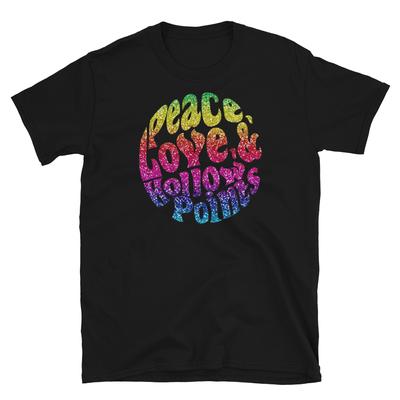 Peace Love And Hollow Points Patriotisches bedrucktes Unisex-T-Shirt