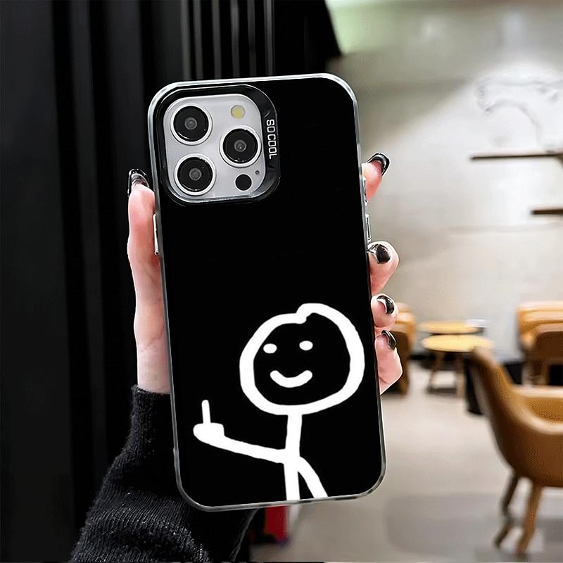 Funny Stickman Matchman Shockproof Phone Case for iPhone 17 Air 16 16E 15 Pro Max 14 Plus 13 Mini 12 Back Cover Anti Fall Fundas