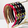 Vintage Baroque Style Thin Edge Rhinestone Headband for Women Fashion Star Headband High-end Versatile Outdoor Hair Accessory