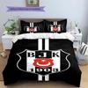 Besiktas BJK Gestreept Logo Print 3-delige Beddengoedset, Dekbedovertrek+2 Kussenslopen, Zonder Kussensloop of Dekbed, Fan Home Decor