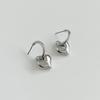 volume heart ring earrings (2colors)