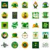50Pcs St Patrick Stickers - Lucky Shamrock Vinyl Decals for Journal/DIY Crafts (5x4.9cm)
