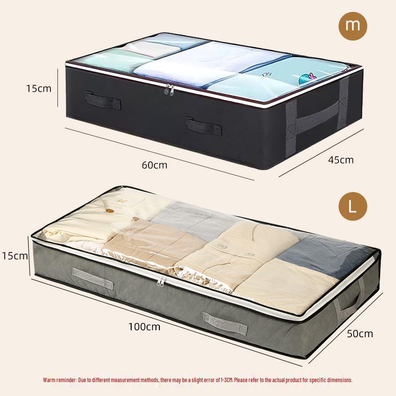 Prachotěsná a vlhkotěsná skládací úložná taška pod postel na přikrývky – Viditelné a multifunkční řešení pro koleje