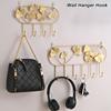 1Pcs Golden Leaf Shape Iron Hooks Nordic Style Hanging Storage Rack  Home Organization Decor