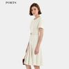 Ports Women's Classic V-Neck Pleated Midi Dress