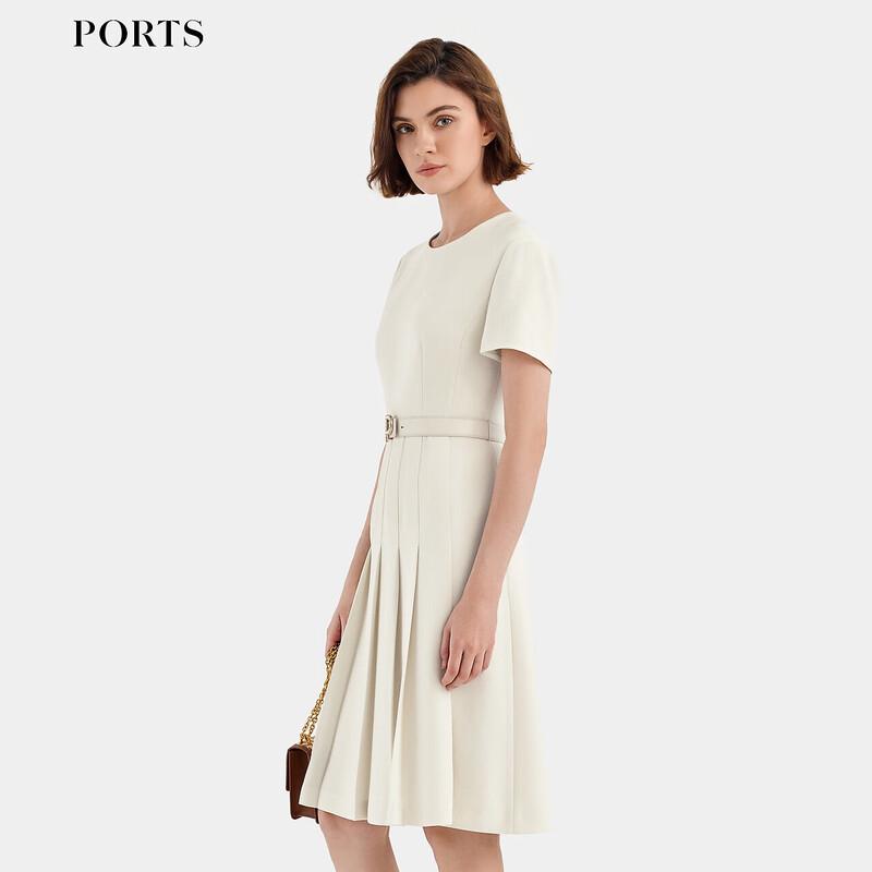 Ports Women's Classic V-Neck Pleated Midi Dress