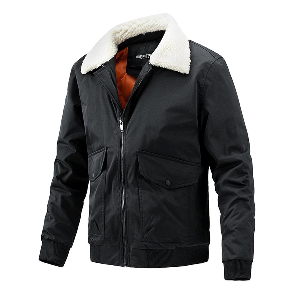New Thin Cotton Fashion Double Sided Men's Solid Coat Sports Zipper Stand Collar Jacket