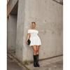Elsa Fashion Style Spring and Summer Ins New Arrival Knitting off-Neck Sexy Sweet Pettiskirt Short Sexy Dress