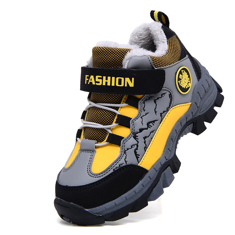 

Осенне-зимние детские зимние ботинки с флисом, теплые, нескользящие, износостойкие, для детей, для занятий зимними видами спорта на открытом воздухе 40 жёлтый
