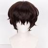 Hochwertige Dazai Osamu Cosplay-Perücke, Anime Cosplay, kurze, braune, hitzebeständige Kunsthaarperücken + Perückenkappe