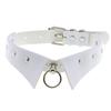 European & American Punk Gothic Leather Collar Necklace with Simple Fashion Ring