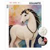 DIY Pearl Art Painting Majestic Horse Handmade Craft Modern Wall Decor Leisure Relax Activity Nice Gift for Novice Art Practitioners Home