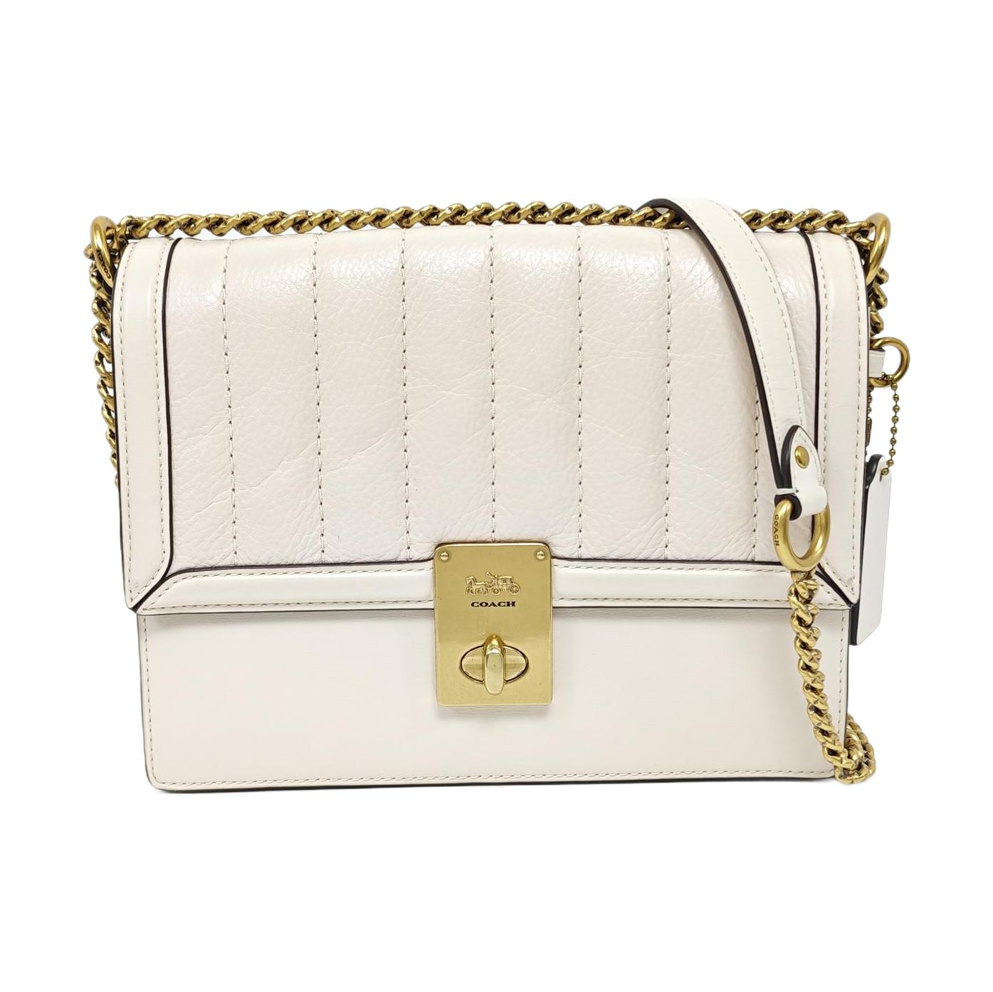 [Pre-Owned] White Leather Shoulder Bag - Very Good #7V6JFH ONE SIZE
