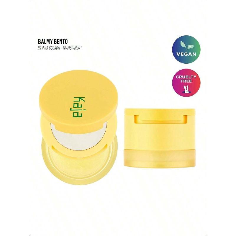 Kaja Balsamo Labbra - 11,34 ml, Scrub con Olio di Cocco, Trattamento Finitura Trasparente, Idratare Esfoliare Levigare Cura Labbra Burro, Formato da Viaggio Compatto