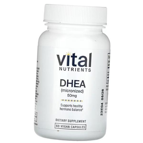 

DHEA, Dehydroepiandrosterone, DHEA (Micronized) 50, Vital Nutrients 60vegcaps (72689001) 60vcaps