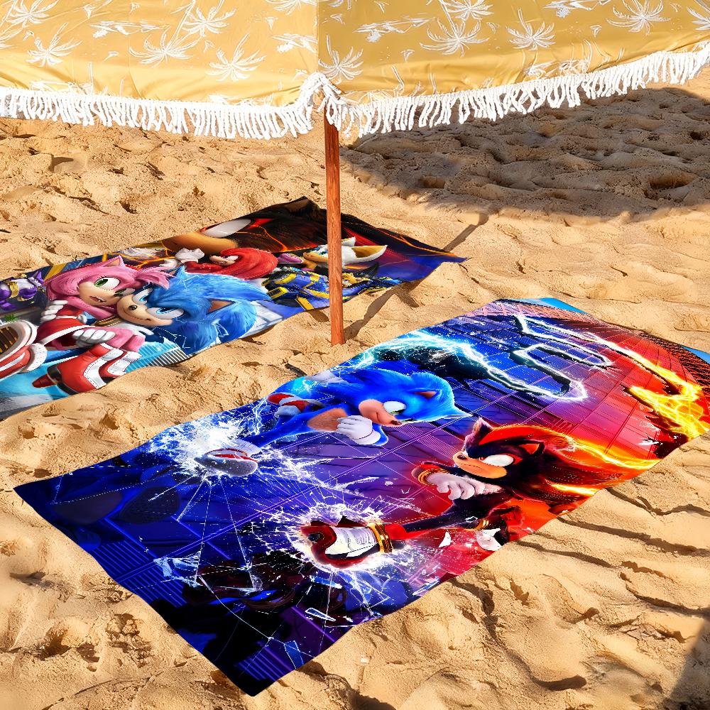 Classic Game S-Sonic-The H-Hedgehog 3 Cool Towel Quick Dry Soft Yoga Swimming Fitness Mountain Climbing Large Beach Towels