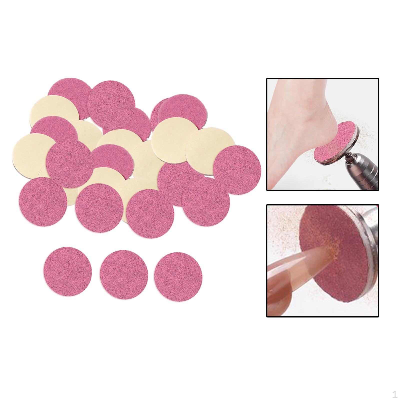 50 Pieces Electric Foot Rasp files Replacement Sandpaper Discs Pink for Polishing Craft Callus 180#