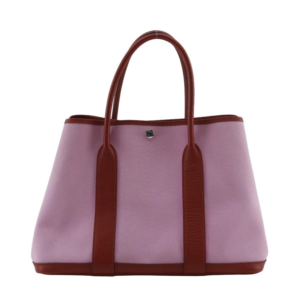 HERMES Garden party PM Tote Bag Pink / red Towar Officier Women Used