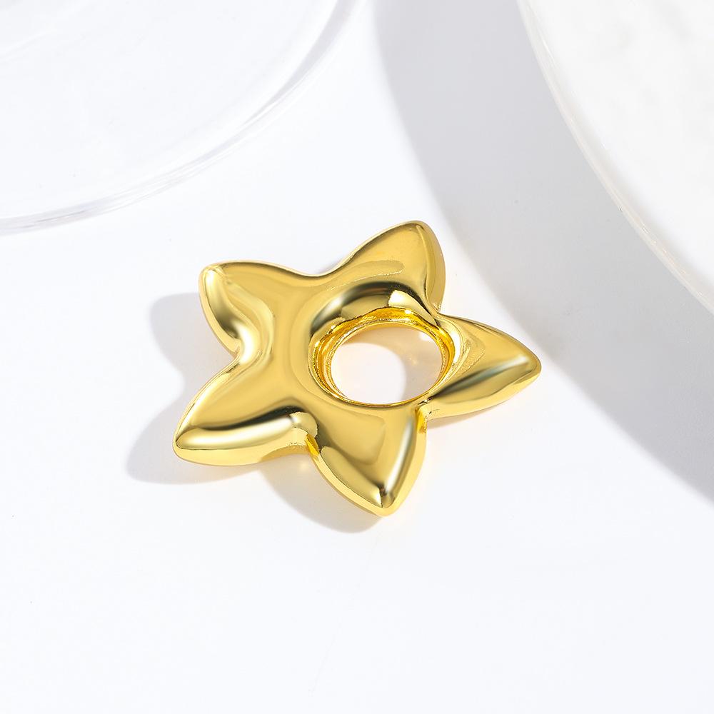 3 Batches Geometric Three-dimensional Hollow Copper Star Football Water Drop Pendant Necklace Pendant Jewelry Making Charm