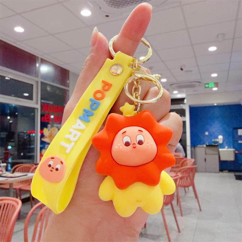 Cute Star Person Keychain Sun Moon Star Shape Bag Pendant Cartoon Star